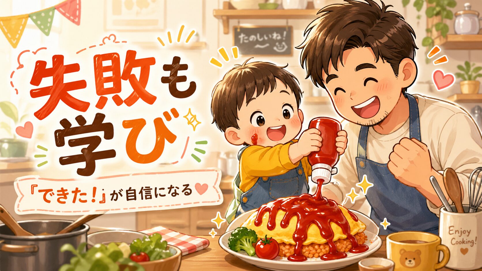 ケチャップをかけすぎ！