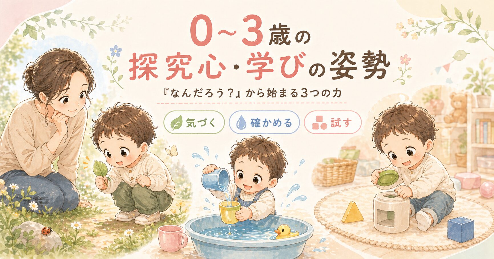 0〜3歳の「探究心・学びの姿勢」はどう育つ？