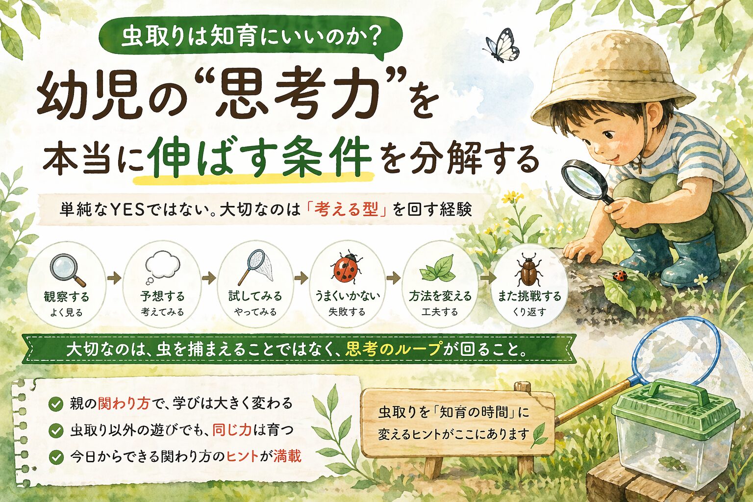 幼児の思考力を本当に伸ばす条件を分解かる