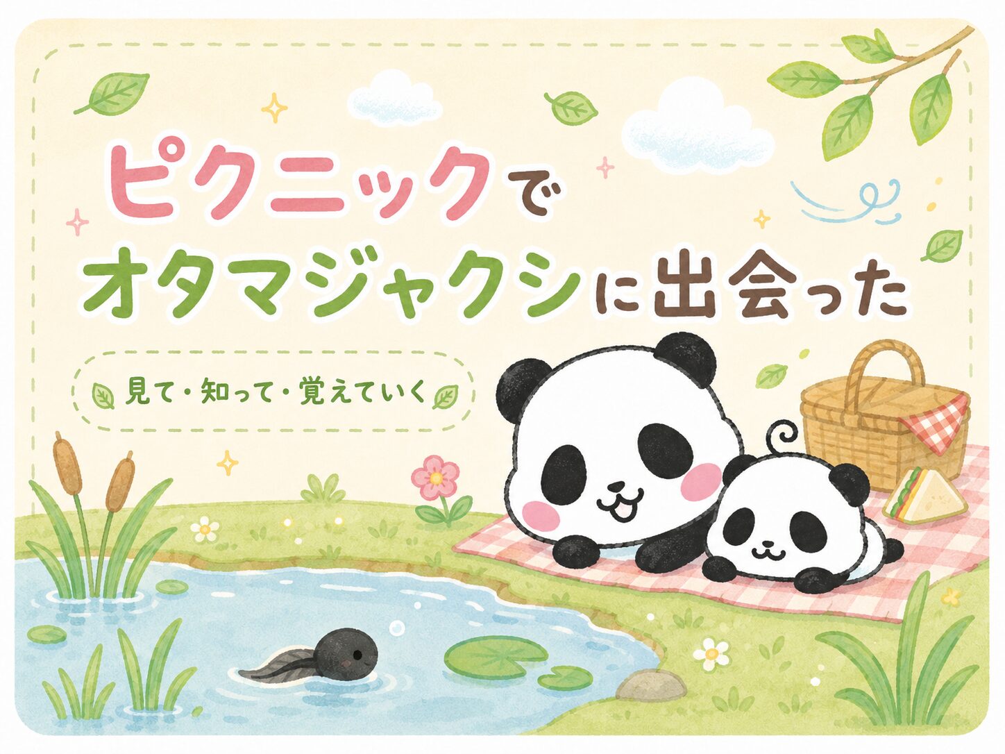 ピクニックでオタマジャクシに出会った