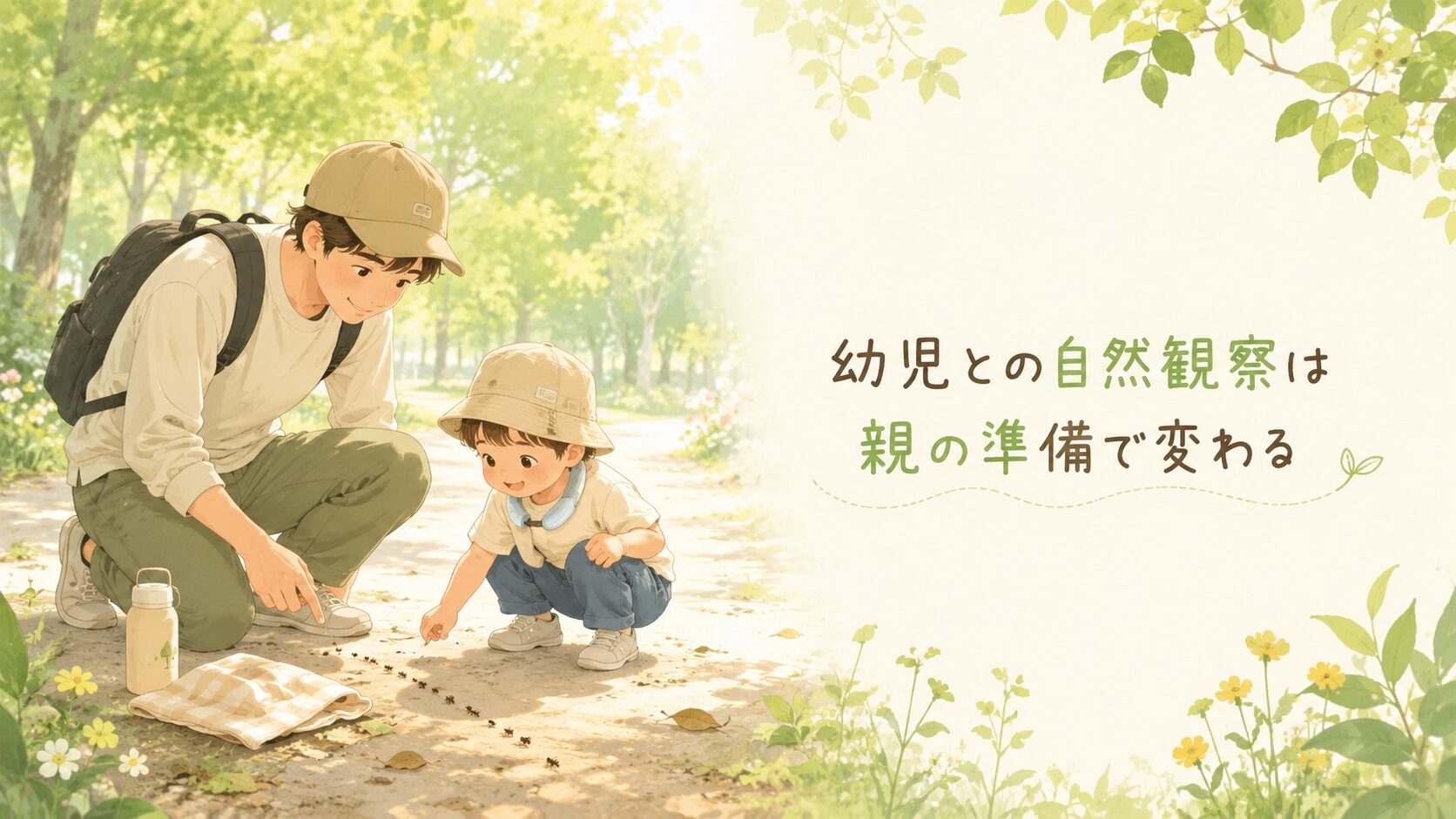 幼児との自然観察は親の準備で変わる