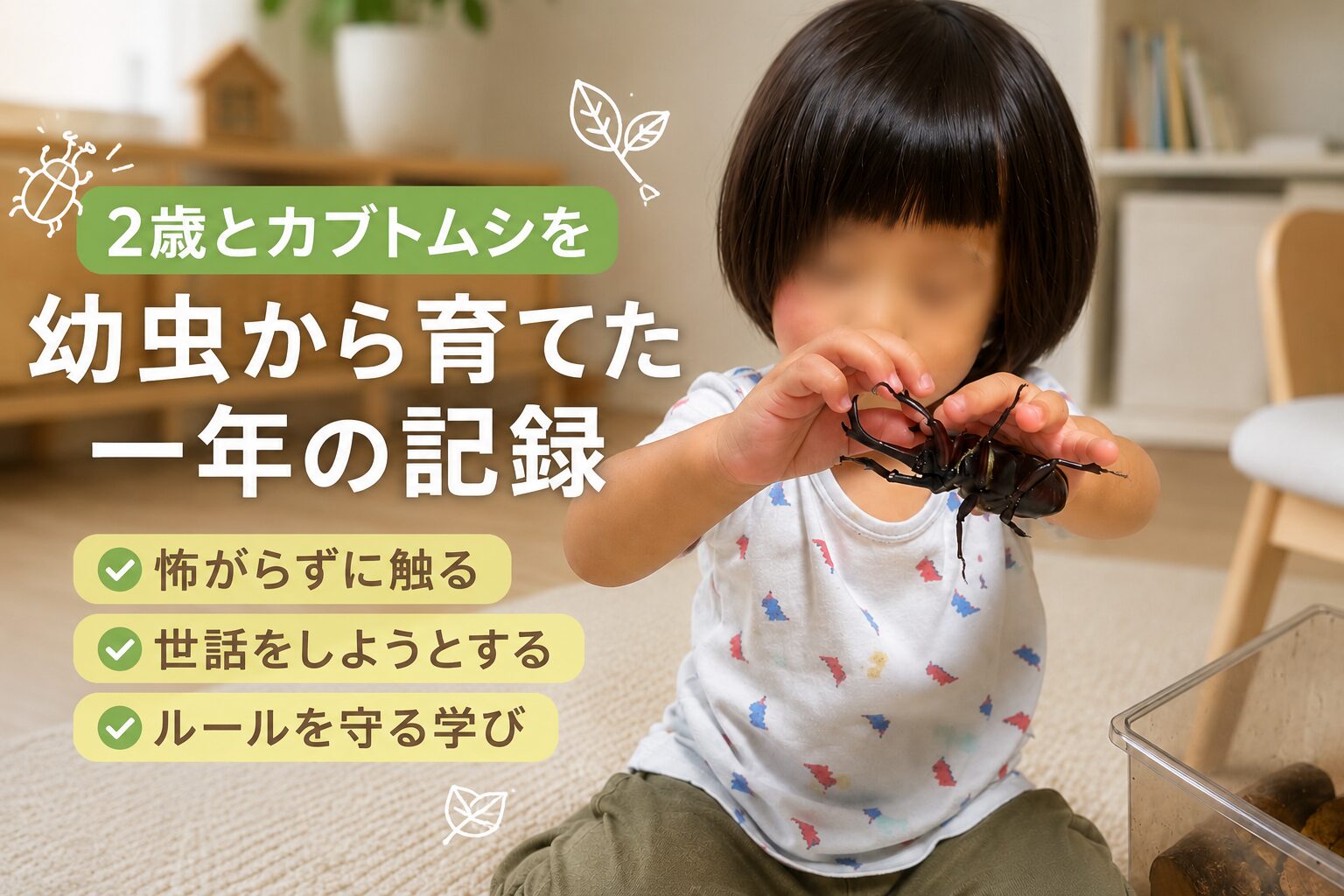 2歳とカブトムシを育てた一年の記録